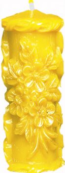 Gießform - Zierkerze mit Blumenmotiv