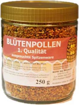 Blütenpollen 1. Qualität - 250 g im Glas