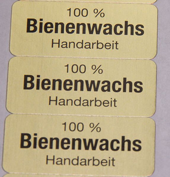 Aufkleber selbstklebend gold