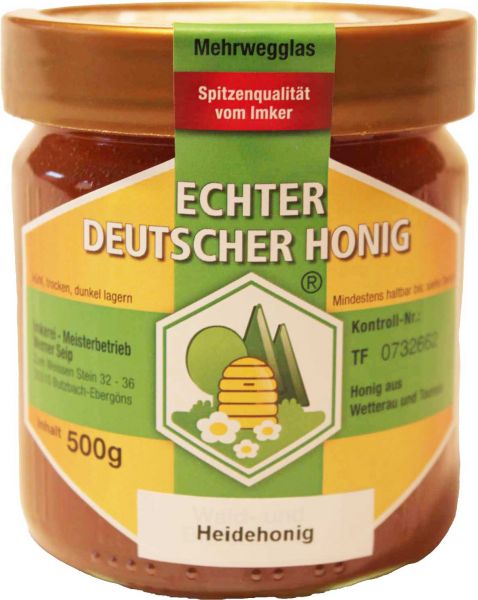 Heidehonig im 500g Glas
