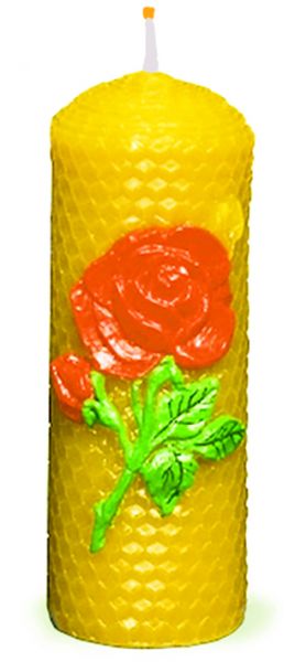 Gießform Wabenkerze Rosenmotiv